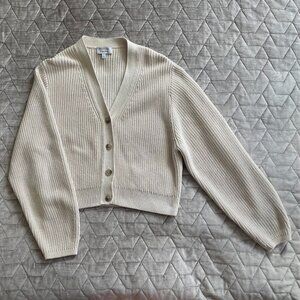 & Other Stories Ribbed Knit Cardigan beige - Medium